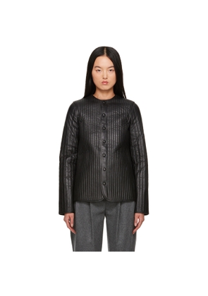 TOTEME Black Quilted Reversible Leather Jacket