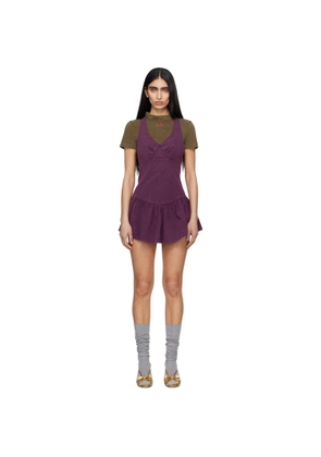 SHUSHU/TONG Purple Sleeveless T-Shirt Minidress