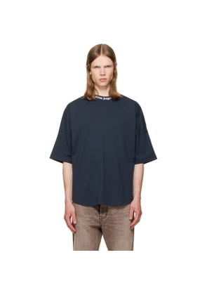 Palm Angels Navy Classic Logo Over T-shirt