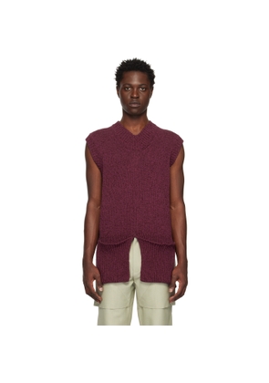T/SEHNE SSENSE Exclusive Burgundy Vest