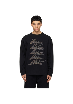 We11done Black 'WE11DONE' Multi Logo T-shirt