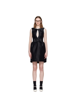 SHUSHU/TONG Black Long Cut-Out Sleeveless Minidress