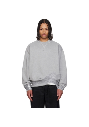 Maison Margiela Gray Taped Jersey Sweatshirt