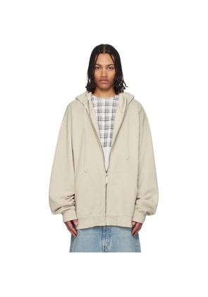 Maison Margiela Beige Zip Hoodie