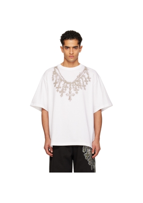 We11done White Cross Necklace T-shirt