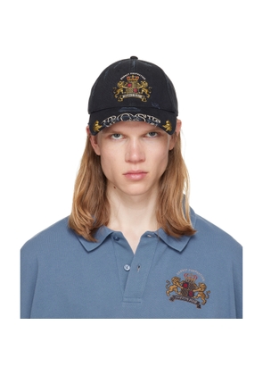 Martine Rose Black Cut Peak Cap