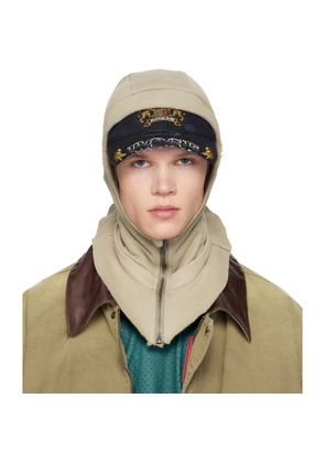 Martine Rose Black & Khaki Cut Peak Hood