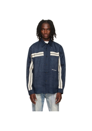 Palm Angels Navy Classic Logo Track Shirt
