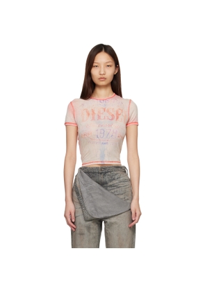 Diesel Pink & Off-White T-Iana T-shirt