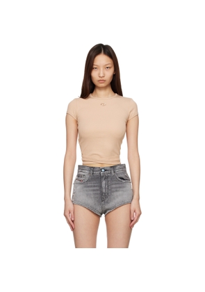 Diesel Pink Ribbed Wrap-Around Laces T-shirt