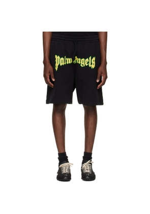 Palm Angels Black Outline Logo Sweat Shorts