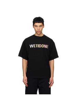 We11done Black 'WE11DONE' Patchwork T-shirt