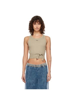 Diesel Gray Wrap-Around Crop Tank Top