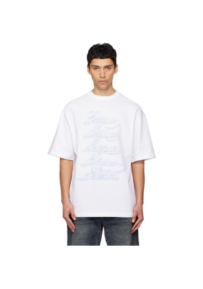 We11done White 'WE11DONE' Multi Logo T-shirt