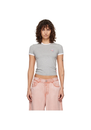 Diesel Gray Slim Dolphin Print T-shirt
