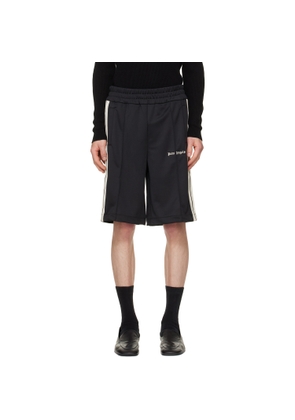 Palm Angels Black Classic Logo Track Shorts