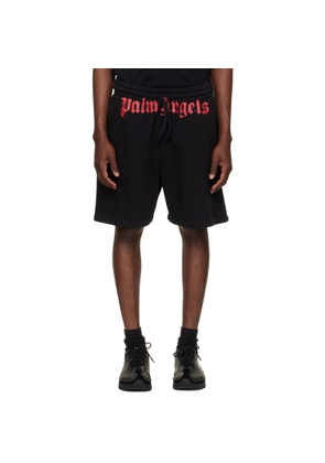 Palm Angels Black Waist Logo Shorts