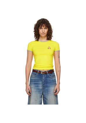 Diesel Yellow Slim Frog Print T-shirt