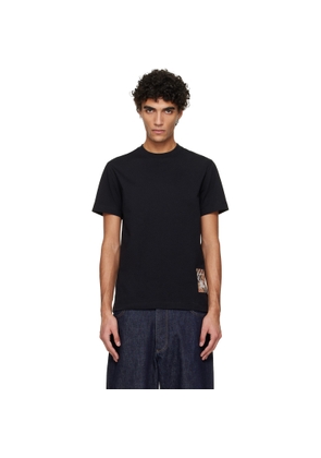 Burberry Black Check Label Cotton T-shirt