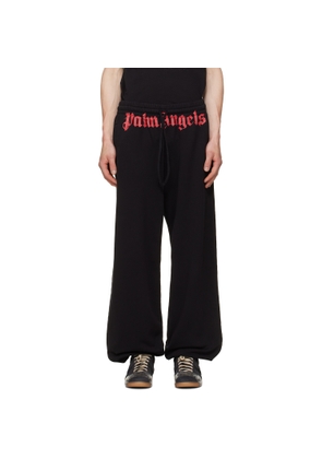 Palm Angels Black Waist Logo Sweatpants