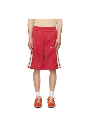 Palm Angels Red Classic Logo Track Shorts