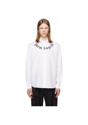 Palm Angels White Neck Logo Shirt