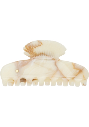 Sophie Buhai White Small Fan Shell Claw Hair Clip