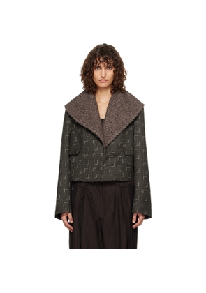 Kiko Kostadinov Black & Brown Mimi Jacket
