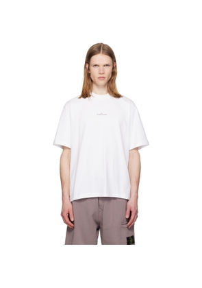 Stone Island White 2100001 Combed Organic Cotton Jersey T-shirt