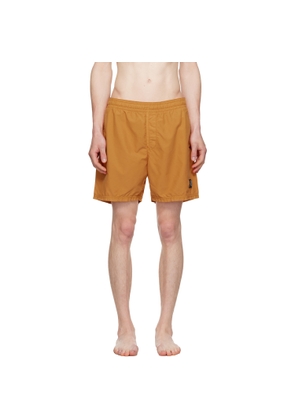 Stone Island Orange B100B09 Brushed Nylon Swim Shorts