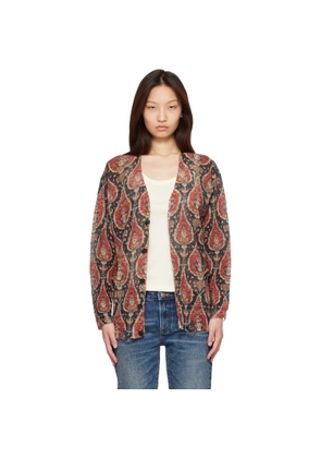 R13 Multicolor Printed Boyfriend Cardigan