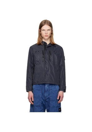 Stone Island Navy 1200020 Nylon Micro Twill Shirt