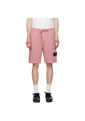 Stone Island Pink 6200011 Organic Cotton Fleece Shorts