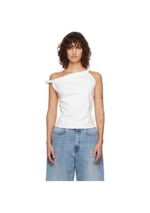 Róhe Off-White Sculptural Cotton Silk Top