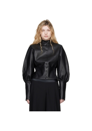 FIDAN NOVRUZOVA Black Elena Leather Jacket