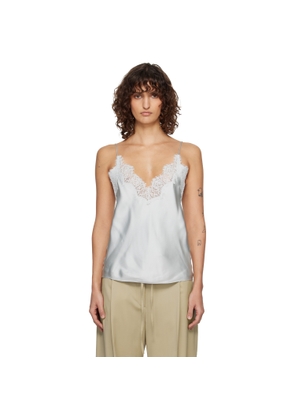 Róhe Blue Lace Silk Camisole