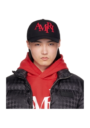 AMIRI Black 'Staggered AMIRI' Canvas Cap