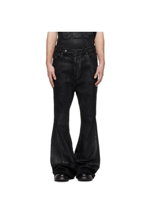 DET BLEV SENT Black Waxed Varet Jeans