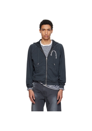 Stockholm (Surfboard) Club Black Logo Zip Hoodie