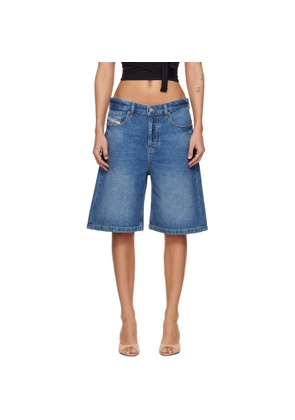 Diesel Blue Clean-Washed Denim Shorts