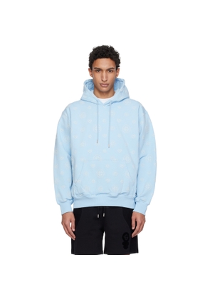Casablanca Blue Applique Monogram Hoodie