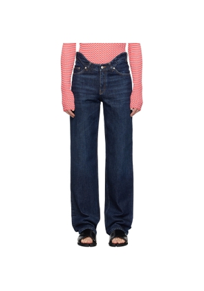 Jean Paul Gaultier Blue 'The Curved Denim' Jeans