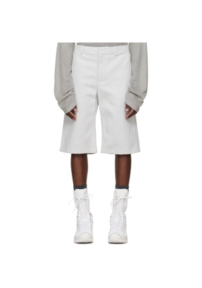 Rier Off-White Gabardine Utility Shorts