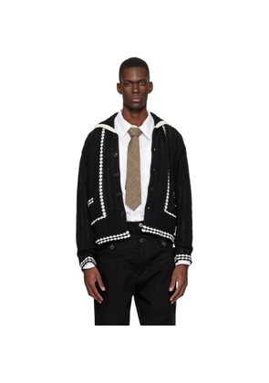 Andersson Bell Black New Fantasia Collar Cardigan