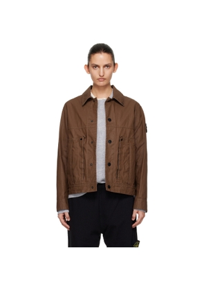 Stone Island Brown 4100010 Double-Coated Cotton Ripstop Jacket