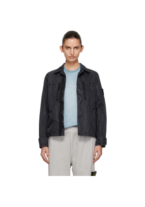 Stone Island Navy 1200020 Nylon Micro Twill Shirt