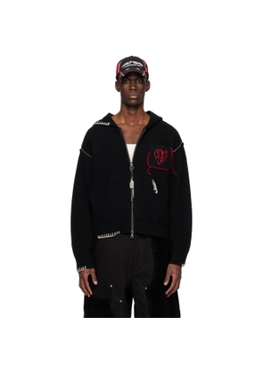 Andersson Bell Black Heart Logo Zip-Up Hoodie