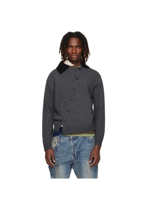 Andersson Bell Gray Layered Collar Cardigan
