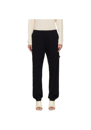 Stone Island Black 6200012 Malfilé Fleece 'Old' Effect Sweatpants
