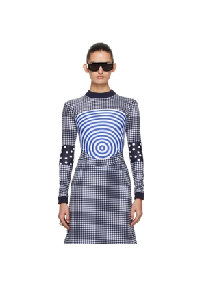 Jean Paul Gaultier Navy & White 'The Vichy and Target' Top